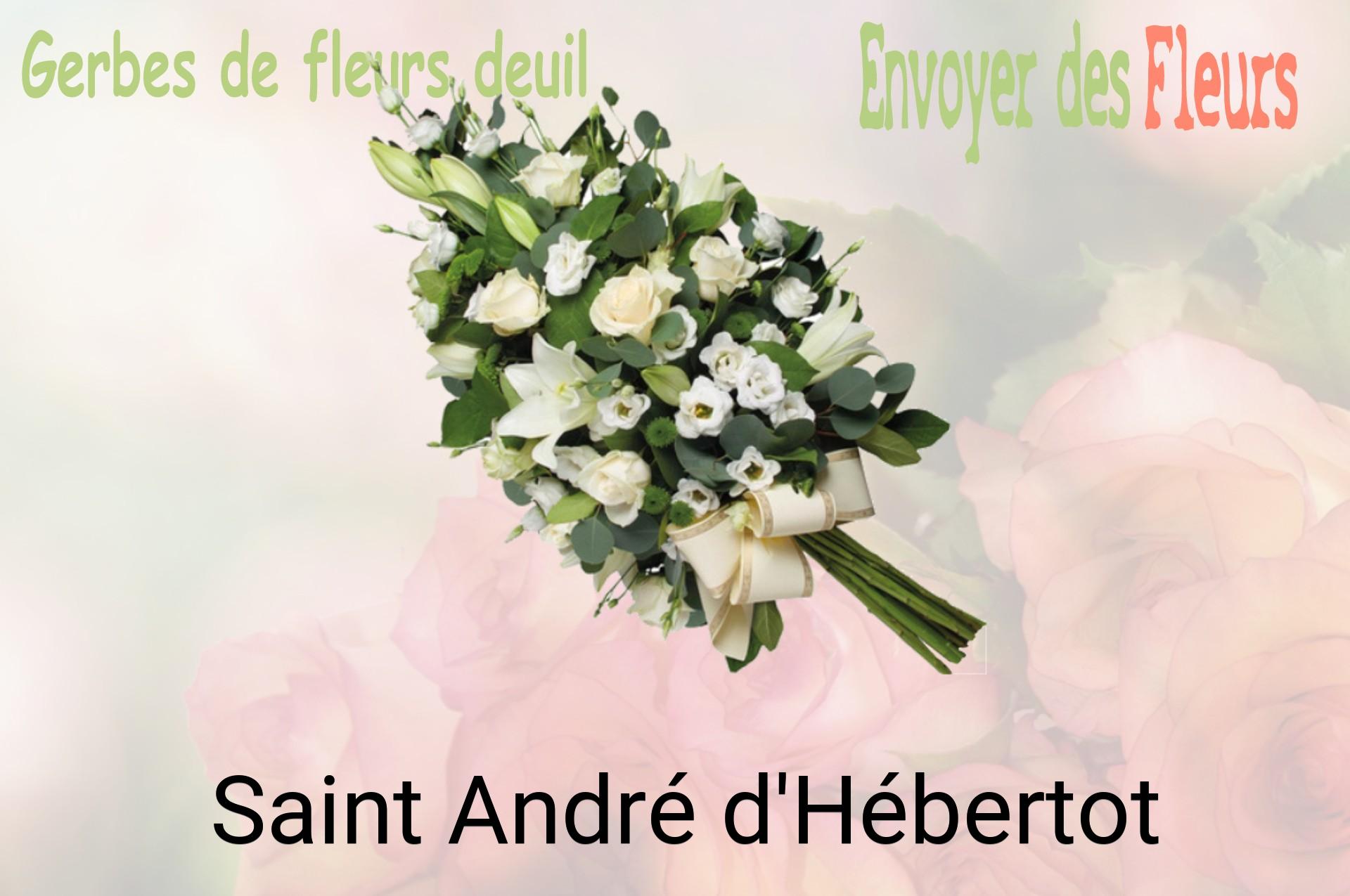 Gerbe de fleurs de deuil livrée à Saint-André-d'Hébertot